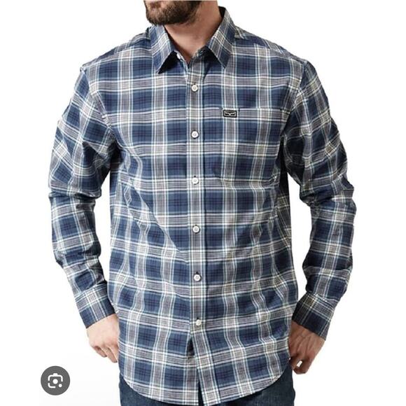 Kimes Ranch Men's Aldrich Plaid Long Sleeve Button-Down Western Shirt - L - Picture 1 of 10